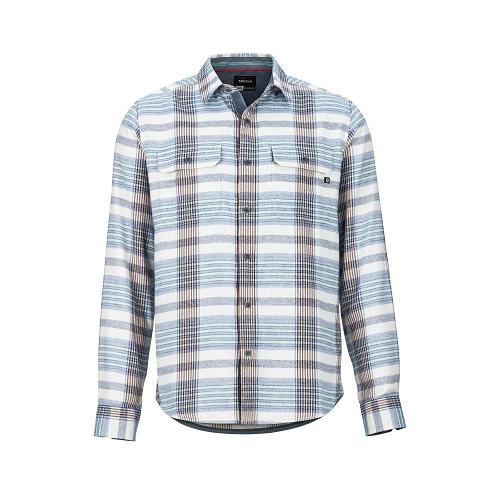 Marmot Del Norte Shirts For Mens White Grey NIM715438